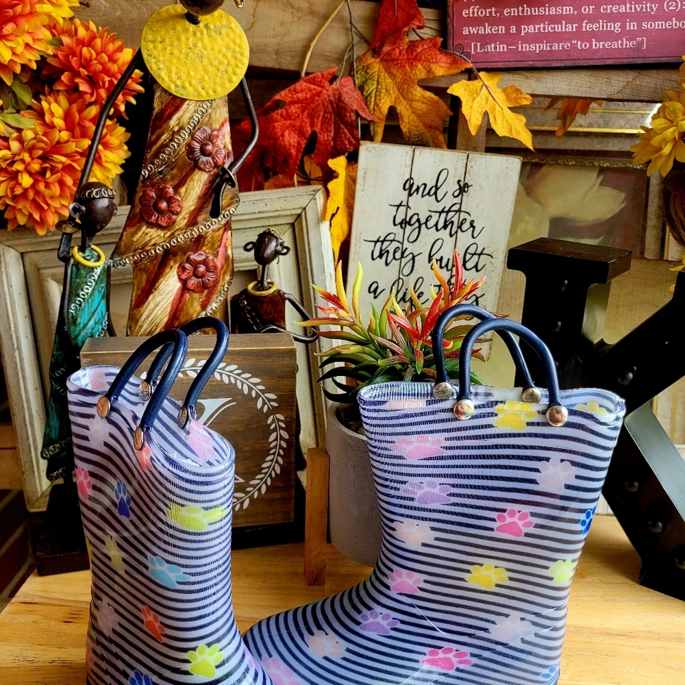 Waterproof Kids Printed Rain Boots